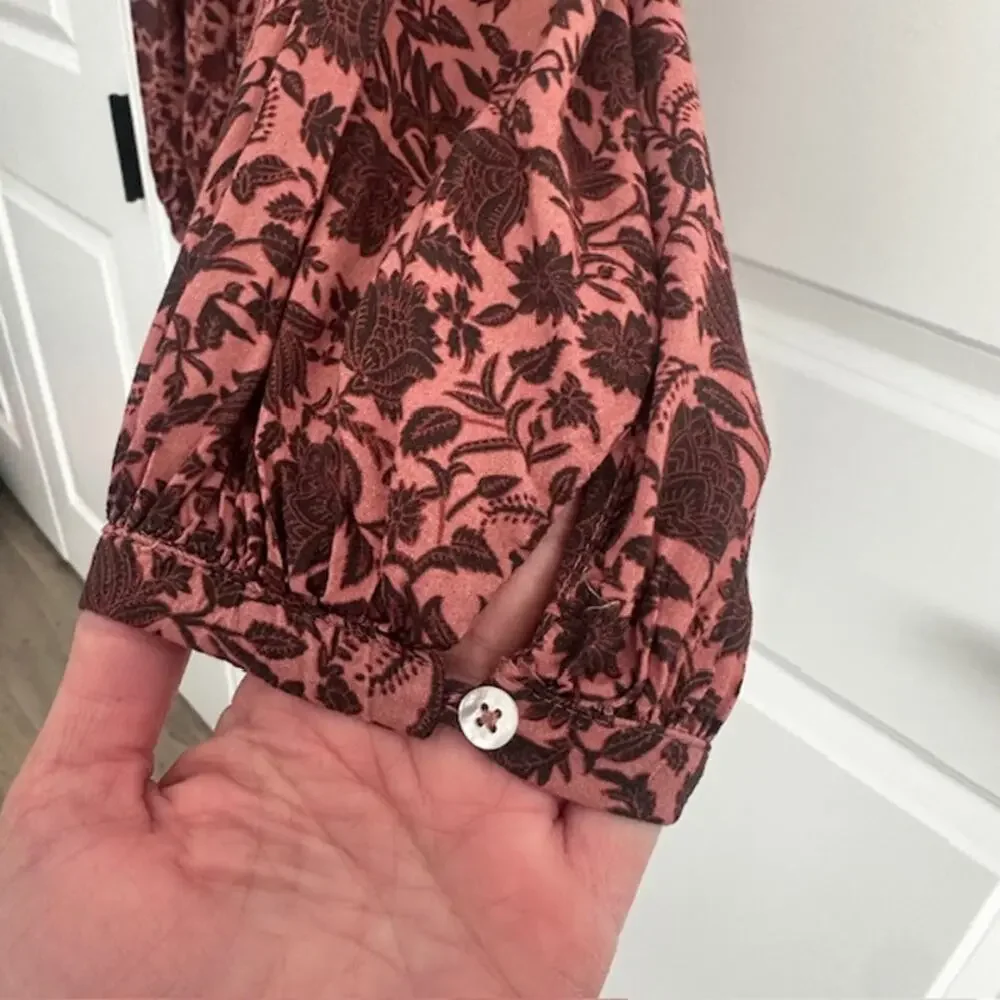 Faherty Portia Blouse 100% Viscose Small Montserrat Floral - Picture 6 of 10